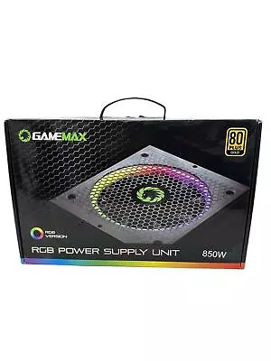 Gamemax Power Supply RGB-850 850W Modular 80 Plus Gold W/ 14cm RGB Fan NEW  • $52.25