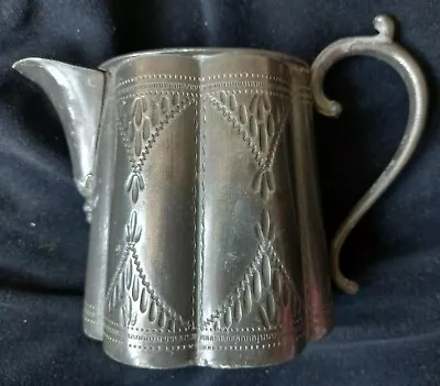 £6.99 • Buy Decorated Pewter Milk Jug. 11 Cm's High. Small Dent In Base.
