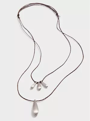 J.jill - NEW Hand-Brushed Petals Double-Drop Necklace - NWT • $39.99