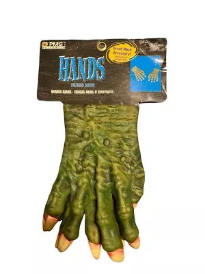 Green Monster Hands Paper Magic Group 2002 Glove Adult Halloween Costume Goblin  • $35