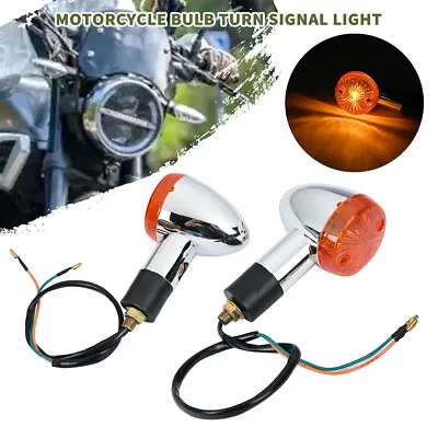 2PCS For Suzuki Boulevard C50 M50 C90 Amber Turn Signal Lights Chrome • $11.95