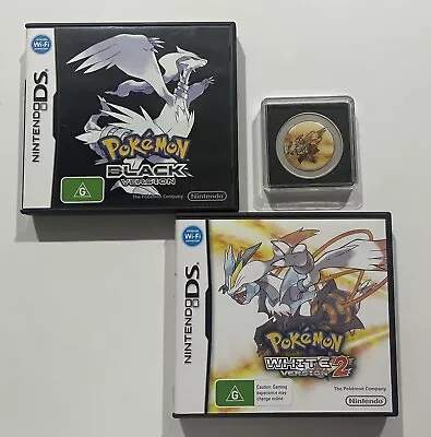 Pokemon Black And Pokemon White 2 Set [PAL] Genuine And Complete - Bargain Price • $320