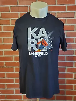 Karl Lagerfeld Paris Short Sleeve Crewneck T-Shirt Mens Large New W/out Tags Ski • $22.48
