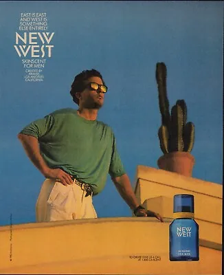 $9.95 • Buy Vintage 1990 NEW WEST Skinscent Cologne Print Ad, Aramis, Attractive Male, D1