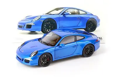 1:18 Schuco Porsche 911 (991) Carrera GTS Coupe Blue Metallic • $177.60