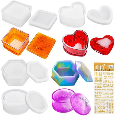 Silicone Resin Mold Jewelry Storage Box Mould DIY Making Casting Epoxy Craft Kit • $7.90