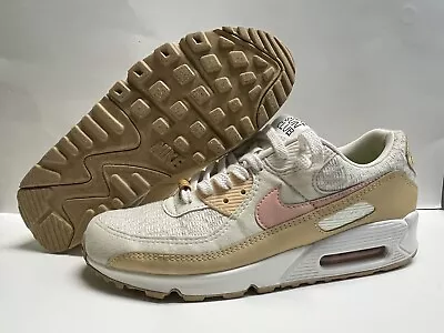 Nike Air Max 90 SE Sun Club Size 10 Athletic Shoes Woman Sail Orange DJ9997-101 • £33.75