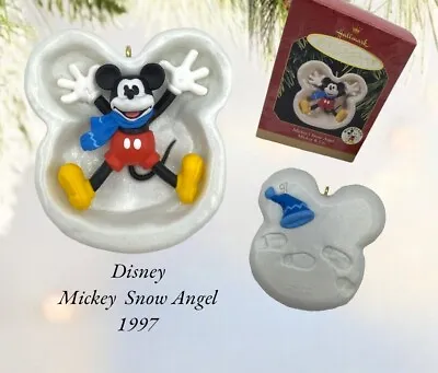 Vgt 1997 Disney Mickey Ornament  Snow Angel Hallmark Keepsake • $9.95