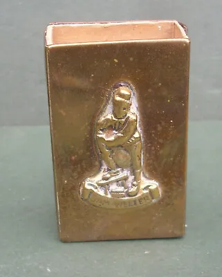 Vintage Brass Matchbox Holder Sam Weller On Front Free P&P Cover Figural Case • £12