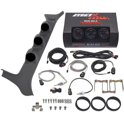 MaxTow Boost EGT Trans Temp Gauges + Gray Pod For 92-97 Ford F350 Powerstroke • $389.99
