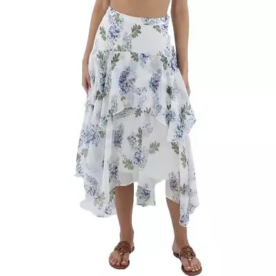 Vince Camuto Womens Ivory Floral Print Maxi Wrap Skirt Petites 0P BHFO 8736 • $9.99