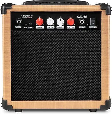 LyxPro 20W Electric Guitar Amp Guitar Amplifier W/Built-In Speaker - Natural • $21.81