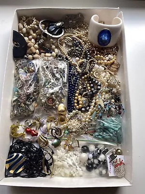 Bulk Vintage Lot Jewellery Necklace Beads Stones Pearls Earrings Craft • $41