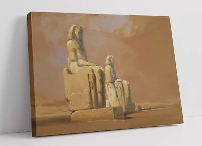 David Roberts Colossi Thebes Egypt -canvas Wall Artwork Picture Print • £21.99