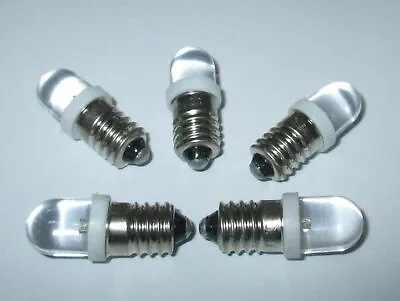 5Pcs E10 LED Screw Bulb 3.5-4.5 V Interior Light Bulb Lamp Cold White • $5.37