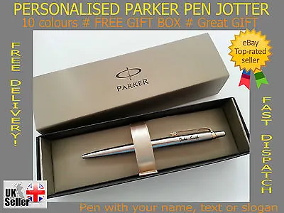 £13.89 • Buy Personalised Engraved Parker Jotter Ballpoint Pen + GIFT Box Option PRESENT