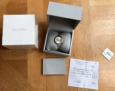 Calvin Klein Swiss Made Woman Watch Bangle K6L2SB16  Boxed &new Battery RRP £229 • £89