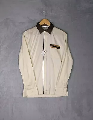 Vintage Gabicci Concept Ivory Classic Fit Shirt: Medium • £29