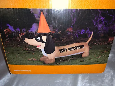 4.5 Ft  Happy Hallowiener  Dachshund Wiener Dog Air Blown Inflatable Halloween • $37.99