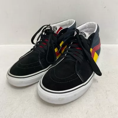 Vans Trainers Size UK 8 Black Red Yellow RMF03-GB • £7.99