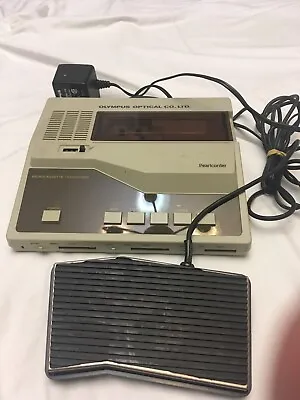 Vintage Olympus Optical Pearlcorder Microcassette Transcriber CM100 W/ Footpedal • $19.49