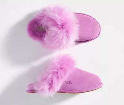 New Women's Shoes UGG Brand 1122750 Scuff Sis Comfy Soft Slippers Purple Ruby • $85