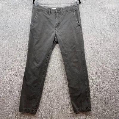 Vans Mens Jeans Gray Denim Straight Leg Mid Rise Pockets Zipper Button Size 32 • $10.20