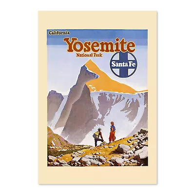 $17.99 • Buy 1940s California Yosemite Santa Fe Vintage Style Train Travel Poster
