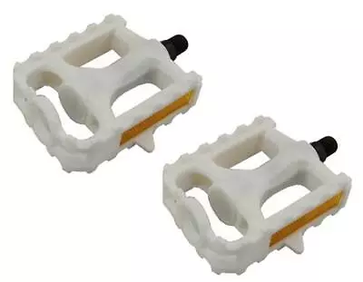 WHITE Bicycle M.T.B Pedals 861 1/2  BMX Lowrider Mountain Bike Beach Cruiser. • $7.49