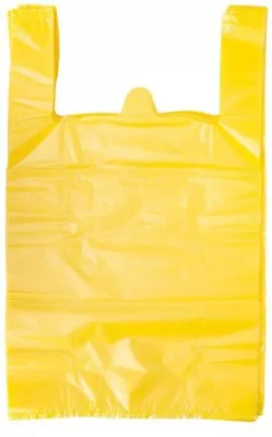 Yellow Plastic T-Shirt Shopping Grocery Bags Handles Small 6 X3 X13  Lot 500 • $22.95