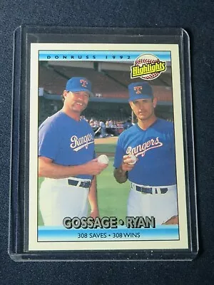 $1.75 • Buy 1992 Donruss NOLAN RYAN / GOOSE GOSSAGE Texas Rangers Baseball Card #555 MINT