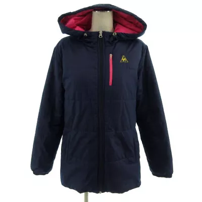 [Japan Used Fashion] Le Coq Sportif Jacket Hoodie Padded Logo Embroidery Navy Bl • £92.77