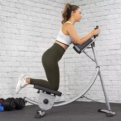 Ab Machine Abdominal Workout Crunch Fitness Exercise Workout Silver/Black • $269.99