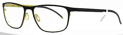 ORGREEN Epsilon 869 Black Mens Rectangle Full Rim Eyeglasses 59-19-154 B:39 • $229.99