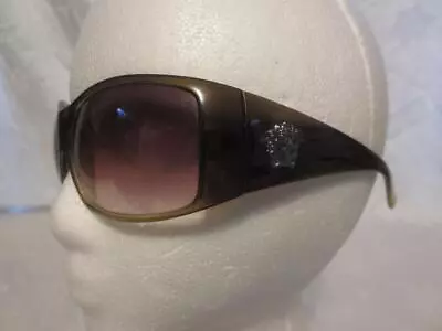 RARE!! GIANNI VERSACE Brown Glasses MEDUSA HEAD Oversized SUNGLASSES Italy • $76.49