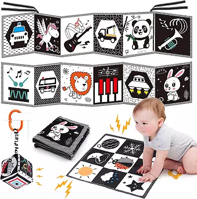 3 Pcs Black And White Sensory Toys Baby Toys 0-6 Months For Newborn Toys Toys • £11.54