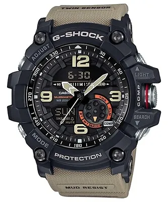 Casio G-Shock Black/Beige Twin Sensor Mudmaster GG1000-1A5 GG-1000-1A5 • $349.90