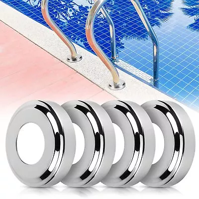 4Pack Pool Ladder Escutcheon - Stainless Steel Escutcheons Plates Fits For 1.... • $24.64