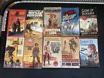 Lot Of 10 Vintage Men’s Adventure / Western Paperback Book Lot • $10.99