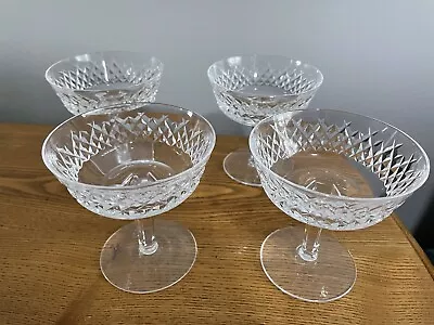 4 Waterford Alana Crystal Champagne Glasses / Sherbet 4 1/8  • $79.95