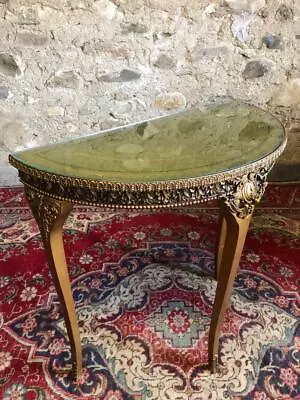 Vintage Half Moon Console Table Side Table • £225