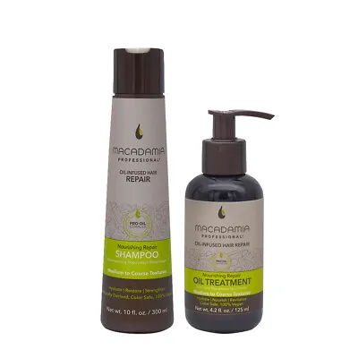 Macadamia Set Damaged Hair Shampoo 300ml And Moisturizing Oil 125ml • £43.19