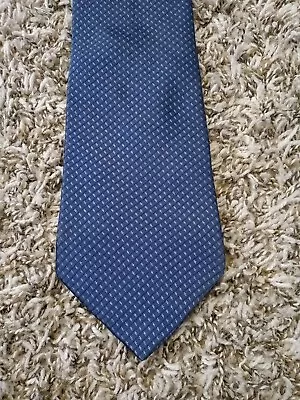 Milano Uomo Neck Tie Adult Mens Blue Geometric 100% Silk USA Made • $6.99