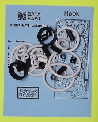 1992 Data East Hook Pinball Machine Rubber Ring Kit • $30.49