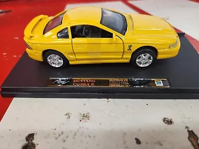 Ford Mustang Cobra R Yellow 1/32 Die Cast With Base • $37.99