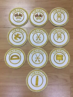 £15 • Buy Masonic Cornish Provincial Craft Apron Badges