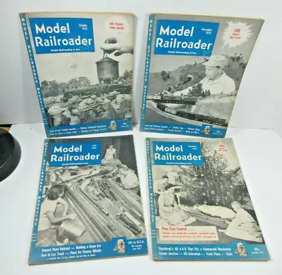 Vintage Lot 4 1952 Model Railroader Magazines Retro Toy Model Train Publication • $19.99