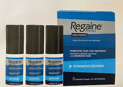 3 Month Regaine 5% For Men Hair & Scalp Treatment Solution 60ml Expiry 2025 • £39.50