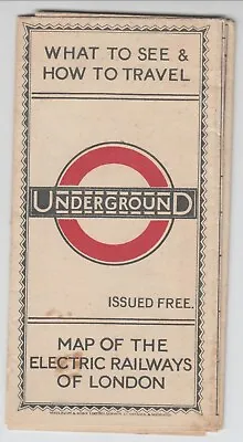 Map Of The UndergrounD Railways Of London May1924 (Empire Exhibition) VINTAGE • $338