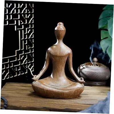  Yoga Statues Zen-decor Meditation Figurines - Yoga Figurines And Wood Color • $36.35